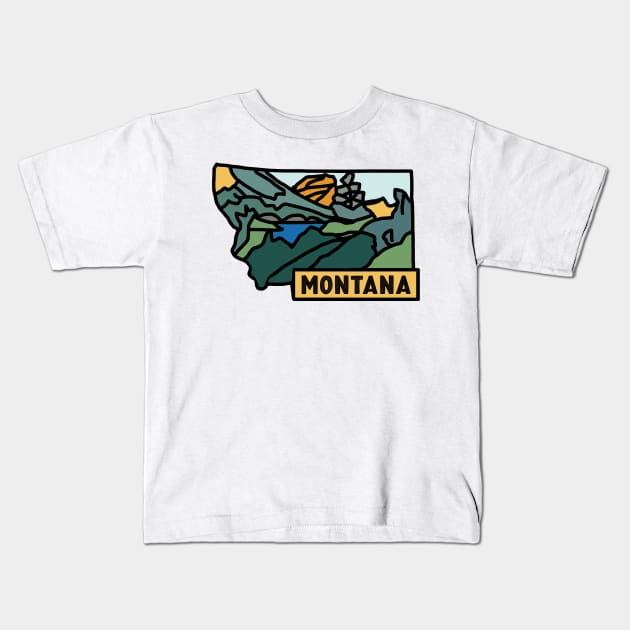 Montana Decal Kids T-Shirt by zsonn